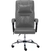 The Living Store Massage-Bürostuhl Anthrazit Kunstleder