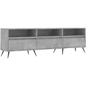 The Living Store TV-Schrank Betongrau 150x30x44,5 cm Holzwerkstoff