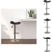 vidaXL Barhocker Schwarz Verchromter Stahl und Kunstleder - Barhocker