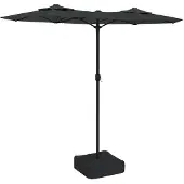 vidaXL Doppel-Sonnenschirm Anthrazit 316x145 cm