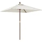 vidaXL Sonnenschirm mit Holzmast Sandfarben 198x198x231 cm