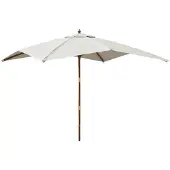 vidaXL Sonnenschirm mit Holzmast Sandfarben 300x300x273 cm