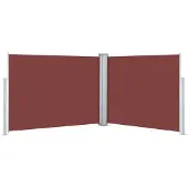 vidaXL Ausziehbare Seitenmarkise Braun 140 x 1000 cm