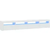 The Living Store TV-Schrank mit LED-Leuchten Weiß 240x35x40 cm