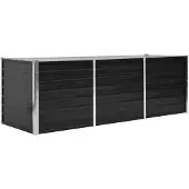 vidaXL Garten-Hochbeet Anthrazit 240 x 80 x 77 cm Verzinkter Stahl