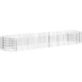 vidaXL Gabionen-Hochbeet Verzinktes Eisen 400x100x50 cm