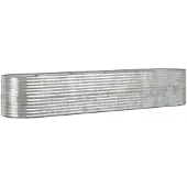vidaXL Hochbeet Verzinkter Stahl 368x80x68 cm Silbern