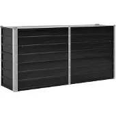 vidaXL Garten-Hochbeet Anthrazit 160 x 40 x 77 cm Verzinkter Stahl