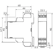Eberle 054513641030 Zeitrelais AC 24...240V/DC 24V 50/60 Hz, 8 A, 2Wechsler, 0,1 sec.-100 Std. SBA-2 / 22,5 mm