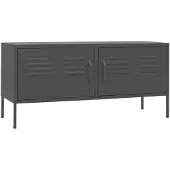The Living Store TV-Schrank Anthrazit 105x35x50 cm Stahl