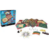 Spin Master Set mit 101 Brettspielen Klassische logische Strategiespiele Familienpartyspiel 5 doppelseitige Bretter