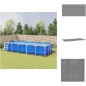vidaXL Pool-Bodentuch Hellgrau 999x500 cm Polyester Geotextil