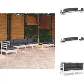 vidaXL 6-tlg. Garten-Lounge-Set mit Kissen Kiefer Massivholz - Gartenmöbel-Sets