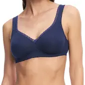 Susa Bügelloser BH , Damen, Gr. 90, Cup C, blau (marine), 83% Baumwolle, 10% Polyamid, 7% Elasthan, BHs Bügelloser BH