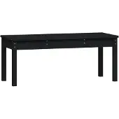vidaXL Gartenbank Schwarz 109x44x45 cm Massivholz Kiefer