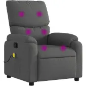 vidaXL Massagesessel Dunkelgrau Stoff