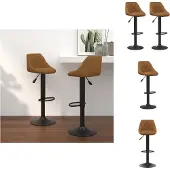 vidaXL Barhocker 2 Stk. Braun Samt - Barhocker
