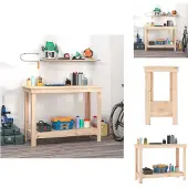 The Living Store Werkbank 110x50x80 cm Massivholz Kiefer