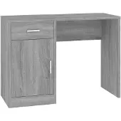 vidaXL Schreibtisch mit Stauraum Grau Sonoma 100x40x73 cm