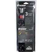 Vakoss 52-530LK, 3 m, Drinnen, Schwarz, CE, 5 AC-Ausgänge, 230-250 V