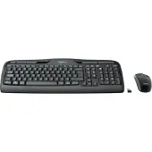 Logitech MK330, Volle Größe (100%), Kabellos, USB, QWERTZ, Schwarz, Maus enthalten