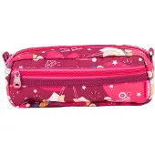 Milan Roller-Federmäppchen mit 2 Fächern, rosa