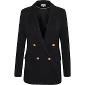 Culture Blusenblazer "Damen Blazer CUEVA", Damen, Gr. 38, schwarz, Obermaterial: 68% Viskose CV. 26% Polyester PES. 6% Elasthan EL., Blazer Blusenblazer