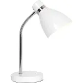 Steinhauer Tischleuchte Spring, weiß, Metall, Flexarm, mit Schalter