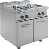 Saro Fritteuse E7/FRE2V13, elektrisch, Hochwertige, elektrische Fritteuse mit Ablasshahn und Edelstahlauffangbehälter, 1 Fritteuse