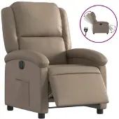 vidaXL Relaxsessel Elektrisch Cappuccino Kunstleder