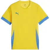 Puma Unisex Teamgoal Matchday Jr Fußballtrikot, Faster Yellow-Electric Blue Lemo