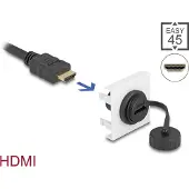 DeLOCK Easy 45 HDMI Modul 45 x 45 mm, 0,045 m, HDMI Typ A (Standard), HDMI Typ A (Standard), Schwarz, Weiß