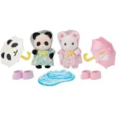 Sylvanian Families Spielfigur "Erlebniskindergarten Freunde “Regenwetter” (5748)", bunt, Spielfiguren, Kinder, Kunststoff, Spielfigur