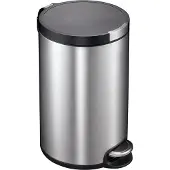 EKO - Artistic Treteimer 12 Liter - Stainless steel Plastic - Matt Edelstahl