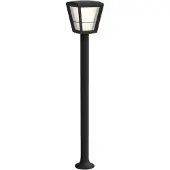 Philips White and Color ambiance Econic Outdoor Wegeleuchte schwarz, Außensockel-/Pfostenbeleuchtung, Bluetooth/Zigbee, Schwarz, LED, Glas, Nicht austauschbare(s) Leuchtmittel