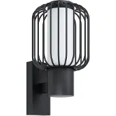Eglo Außenwandleuchte Ravello, schwarz, Höhe 27 cm, Metall