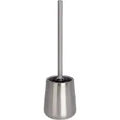 Wenko WC-Garnitur "Solid", silber (silberfarben), B:11cm H:38cm, Edelstahl, Reinigungsbürsten, WC-Garnitur