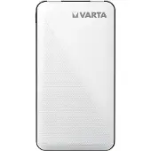 Varta Energy Powerbank 5000 mAh (schlank, 2 Anschlüsse: 1x USB-C, 1x USB A), 12 W max. Ausgangsleistung, inkl. USB-C Ladekabel, weiß, 5000 mAh, Lithium Polymer (LiPo), 3,7 V, Schwarz, Weiß
