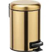Wenko Kosmetikeimer "Leman", gold (goldfarben), B:17cm H:25cm T:22,5cm, Edelstahl, Mülleimer, Kosmetikeimer, 3 Liter, BxTxH: 17x25x22,5 cm
