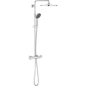 GROHE Vitalio System 310 Duschsystem mit Thermostatbatterie, 26400001, Farbe: Chrom