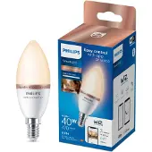 Wiz Philips Smart LED-Lampe C37, E14-Sockel, 470 lm, Wi-Fi/Bluetooth, Wi-Fi 4 (802.11n), 802.11b, 802.11g, LED, E14, C37, 2700 K