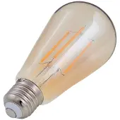 LINDBY LED-Leuchtmittel, Rustika, E27, 6W, amber, 1.800 K