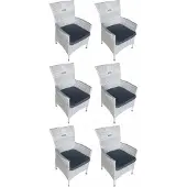 Mandalika Garden MONACO Polyrattan Diningsessel mit Alu-Gestell icewhite