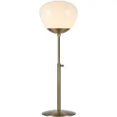 Markslöjd Tischleuchte Rise, Höhe 75 cm, messing antik, Eisen, Glas