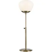 Markslöjd Tischleuchte Rise, Höhe 60 cm, messing antik, Eisen, Glas