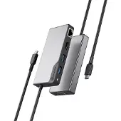Alogic UCFUPRGVV2-SGR, USB 3.2 Gen 1 (3.1 Gen 1) Type-C, 100 W, 100,1000 Mbit/s, Schwarz, Grau, 60 Hz, HDMI, RJ-45, USB 3.2 Gen 1 (3.1 Gen 1) Type-A, USB 3.2 Gen 1 (3.1 Gen 1) Type-C, VGA