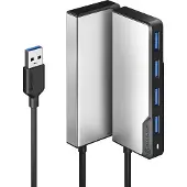 Alogic USB-A Fusion SWIFT 4-in-1, USB 3.2 Gen 1 (3.1 Gen 1) Type-A, USB 3.2 Gen 1 (3.1 Gen 1) Type-A, 5000 Mbit/s, Grau, 0,21 m, USB