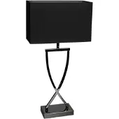 By Rydens Omega Tischlampe chrom/schwarz Höhe 52cm