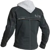 Lindstrands Bjurs Motorrad Textiljacke, schwarz/hellgrau, 48