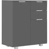 vidaXL Sideboard Hochglanz-Grau 71x35x80 cm Holzwerkstoff